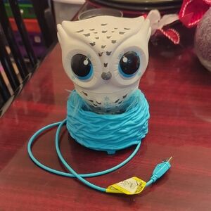 Cute Owl Night Light with Blue Accents